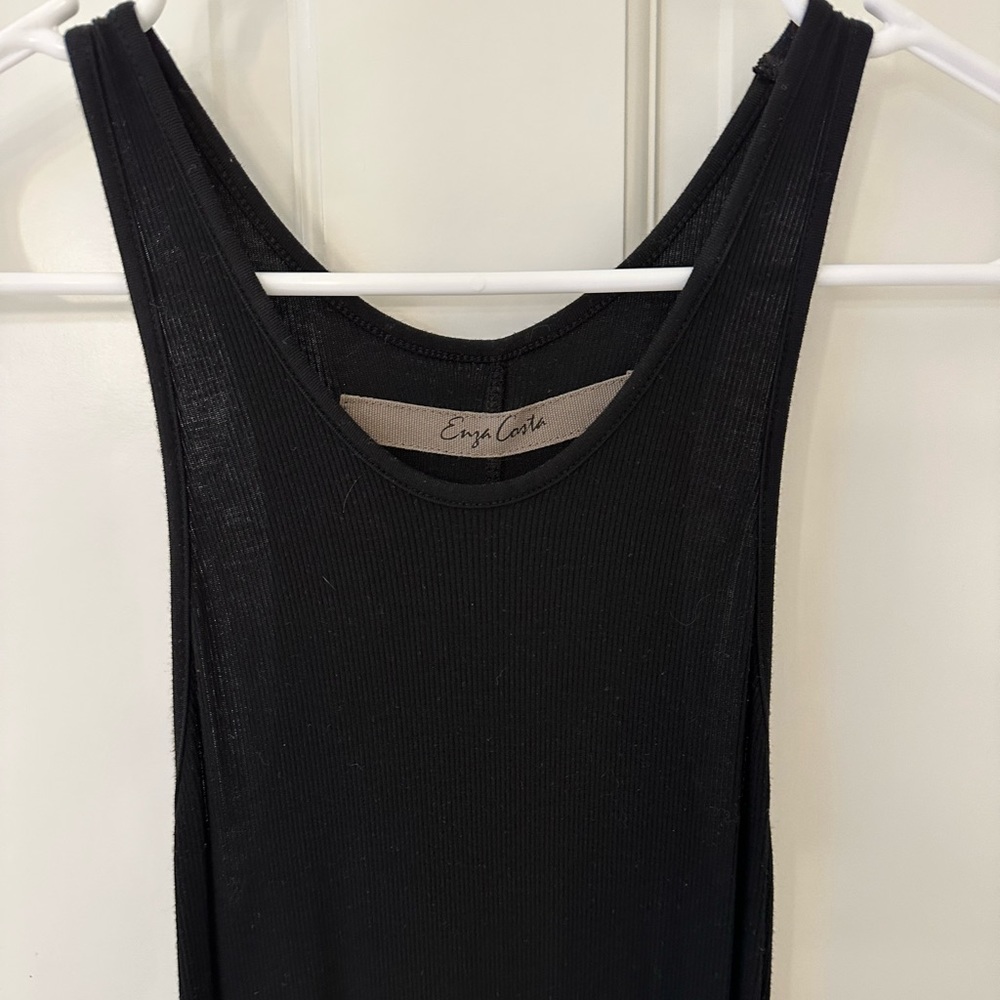 Enza Costa Ribbed Tank Racerback Dress - Picture 2 of 4